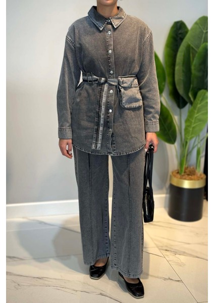 Pamuklu Denim Takım 7430 Antrasit fırsatları
