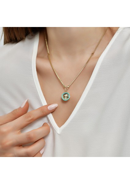 14 Ayar Altın Mineli Kalem Işçilikli Kolye fiyatları