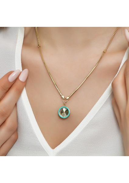 14 Ayar Altın Mineli Kalem Işçilikli Kolye modelleri