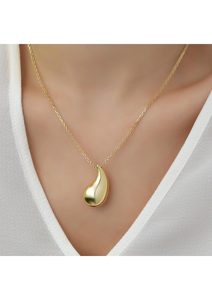 14 Ayar Altın Damla Kolye modelleri
