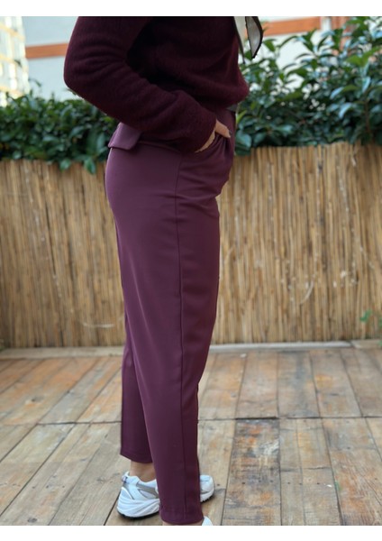 Kemerli Pileli Havuç Pantolon