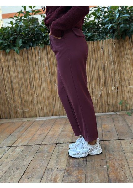 Kemerli Pileli Havuç Pantolon