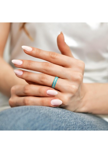 14 Ayar Altın Şık Mineli Taşlı Yüzük