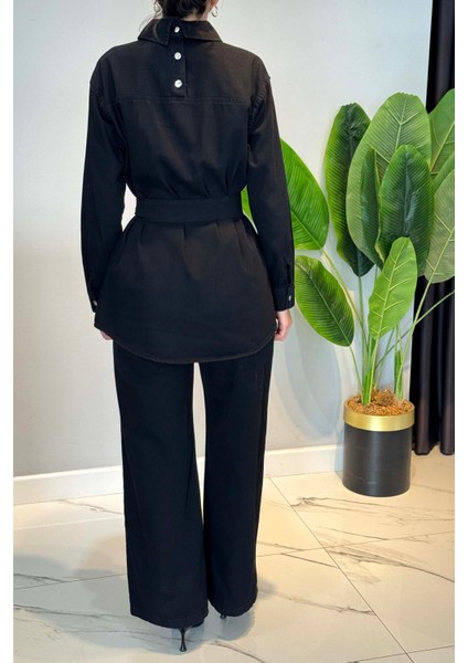 Pamuklu Denim Takım 7430 Siyah modelleri