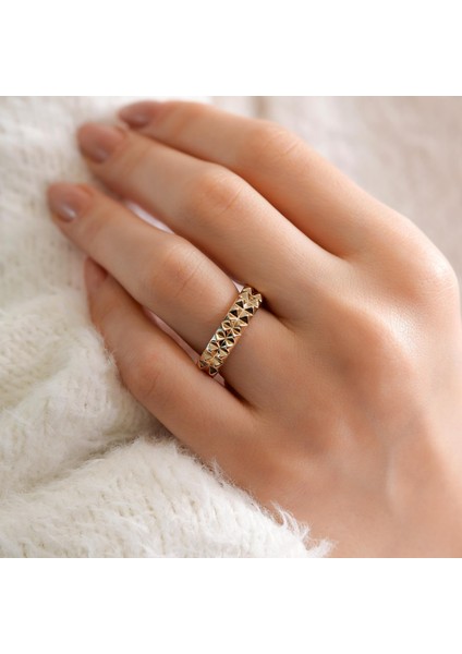 14 Ayar Altın Taş Detaylı Fantezi Altın Yüzük fiyatları