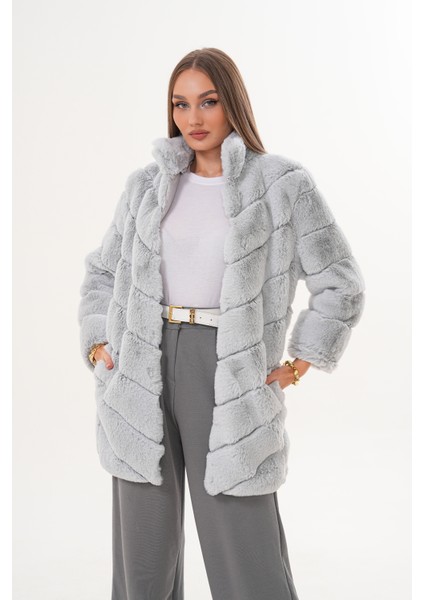 Su Yolu Yakalı Uzun Kürk indirimleri