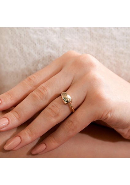 14 Ayar Damla Taş Detaylı Altın Yüzük modelleri