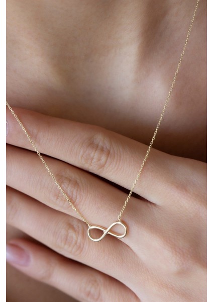 Zarif Sonsuzluk Model Altın Kolye