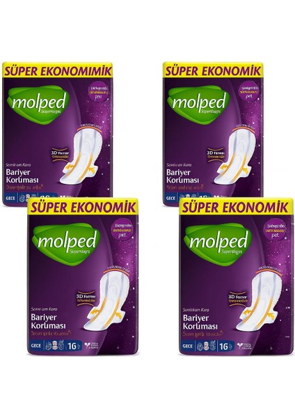 Süper Night Süper Ekonomik Gece 16'lı X4 Adet