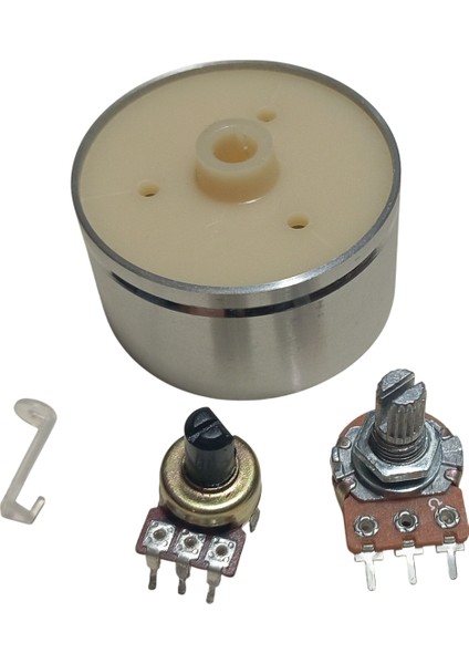 6 Adet Alüminyum Ses Kontrol Pot Başlığı 44X24MM Gümüş 6mm D Tip ve Tırtıl Mile Uygun modelleri