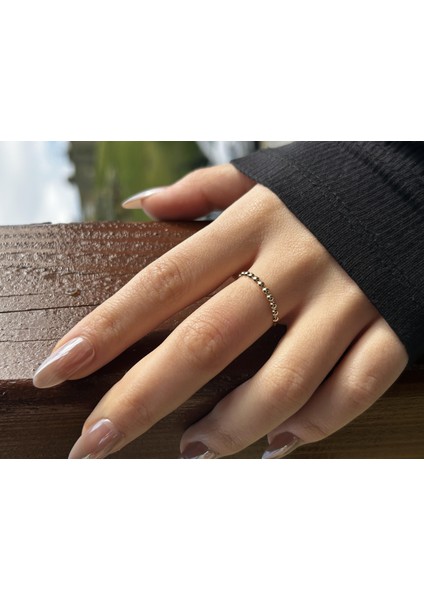 14 Ayar Altın Sıralı Top Yüzük modelleri