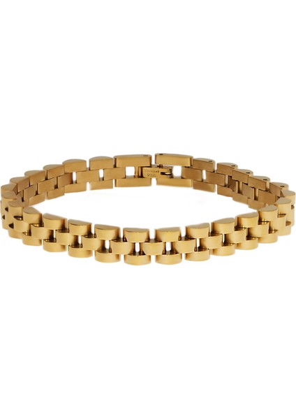 Erkek Hasır Model 1 cm Kalınlığında Çelik Bileklik