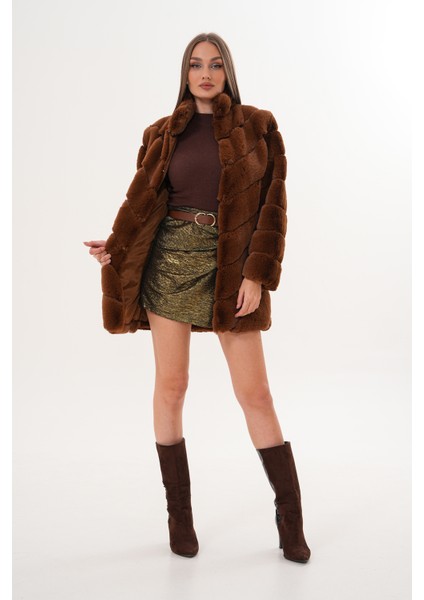 Su Yolu Yakalı Uzun Kürk indirimleri