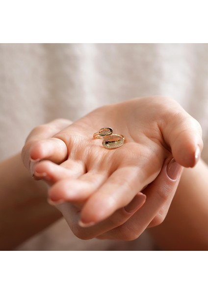 14 Ayar Oval Taşlı Altın Yüzük fiyatları