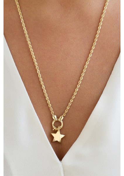 Zarif Yıldız Model Altın Kolye