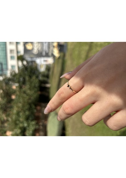 14 Ayar Altın Mini Kelebek Yüzük modelleri