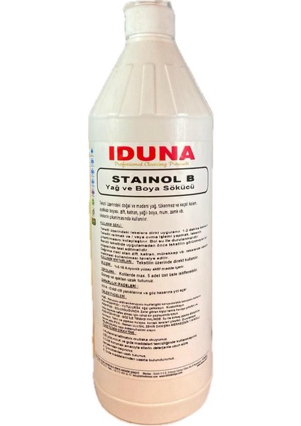 Stainol B Tekstil Grubu Yağ ve Boya Sökücü 1l