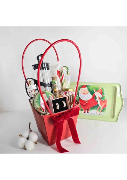 Premium Yılbaşı Hediye Kutusu Gümüş Küpeli