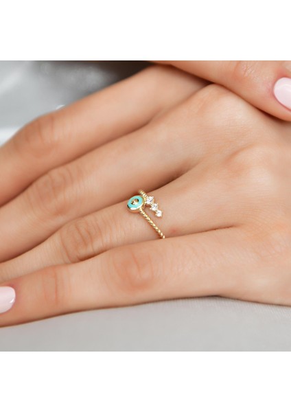 Mineli Taş Detaylı Altın Yüzük 14 Ayar fiyatları