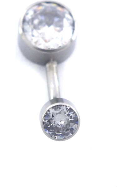 316L Çelik Beyaz Zirkon Taşlı Yuvarlak Model Piercing PRC-209 modelleri