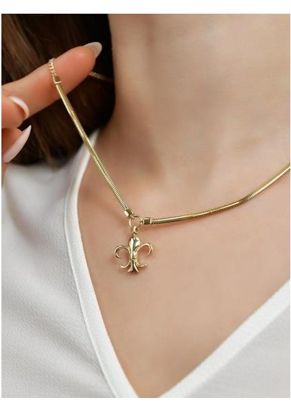 14 Ayar Altın Zambak Kolye