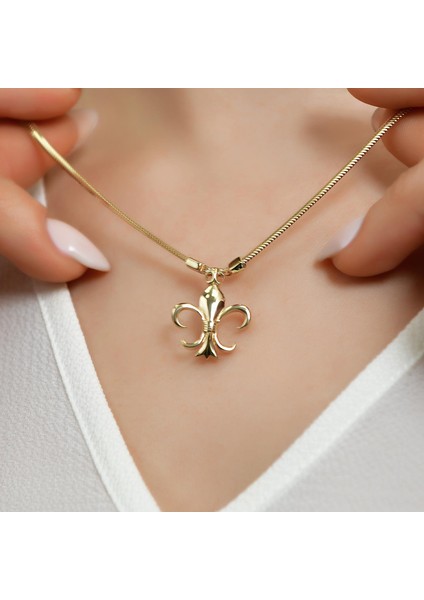 14 Ayar Altın Zambak Kolye modelleri