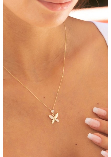 Zarif Kelebek Model Altın Kolye fiyatları