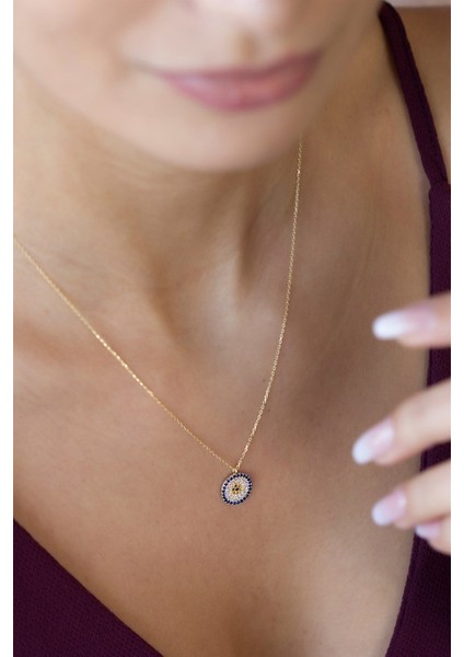 Modern Tasarım Nazar Altın Kolye fiyatları