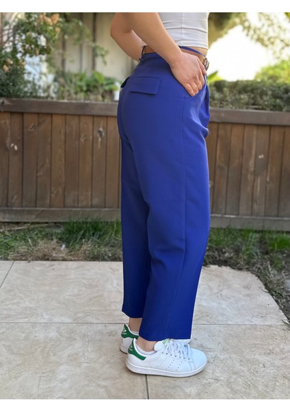 Kemerli Pileli Havuç Pantolon modelleri