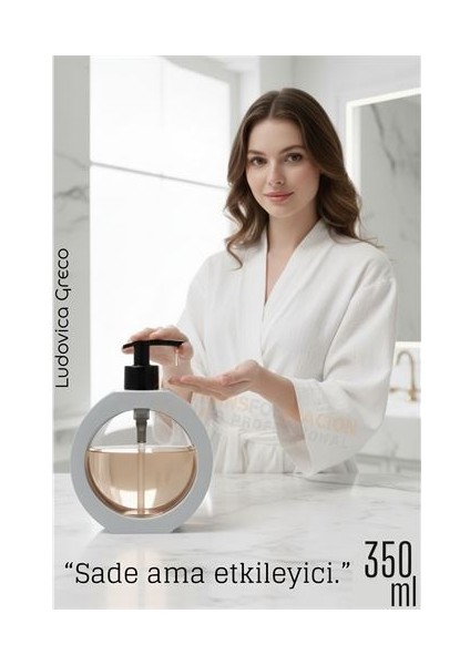 Sıvı Sabunluk – Kırık Beyaz Renk, 350 Ml, Modern Tasarım