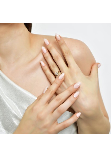 14 Ayar Altın Baget Elips Yüzük