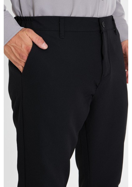 Erkek Bel Yarım Lastikli Kemerli Double Paça Dabıl Face Kumaş Slim Fit Pantolon fiyatları