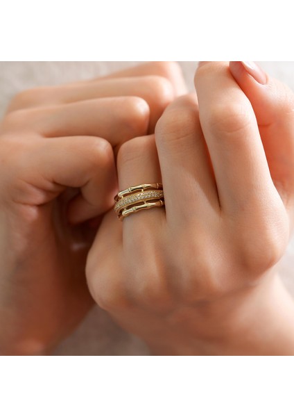 Zarif Tasarım Tamtur Altın Yüzük 14 Ayar fiyatları