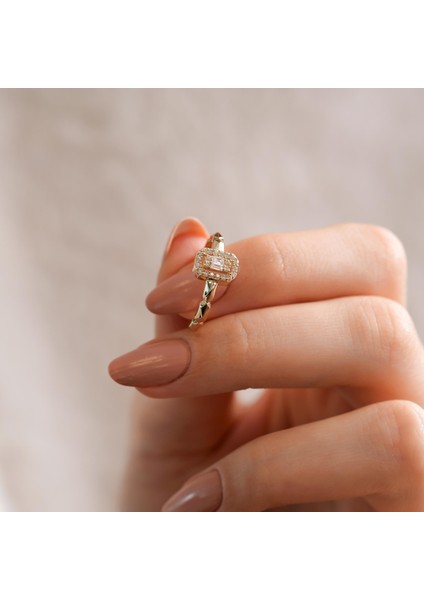 14 Ayar Altın Baget Yüzük