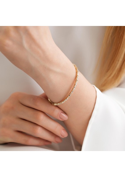 14 Ayar Taşlı Tasarım Altın Yüzük