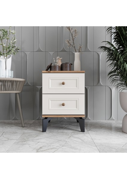 Loren 2 Çekmeceli Komodin Tamamı Mdf (Aytaşı)
