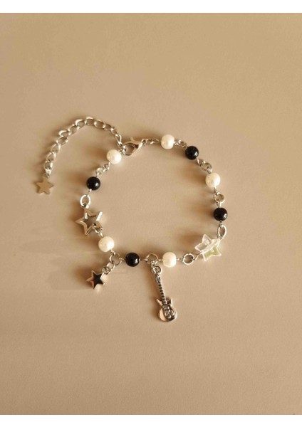 Rockstar Elektro Gitar Charm Bileklik