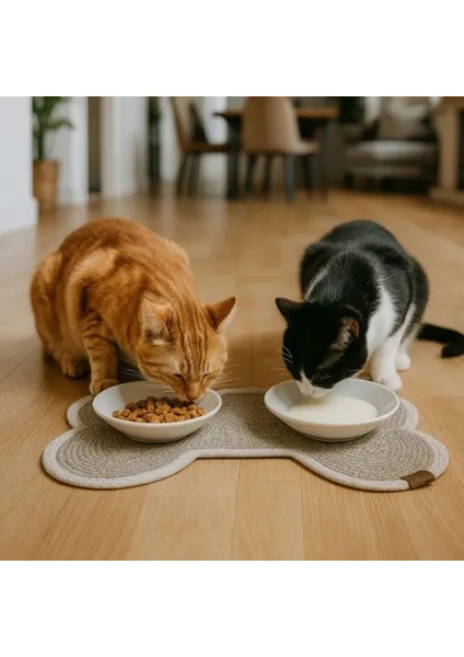 Kaymaz ve Su Geçirmez Mama Kabı Paspası modelleri