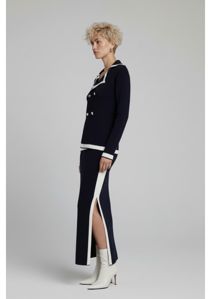 Kadın Triko Ceket Etek Ikili Takım modelleri