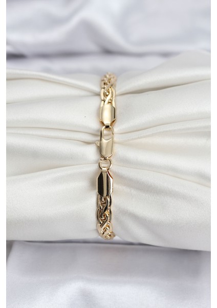 14K Gold Renk Kaplama Lazer Zincir Model cm Kadın Bileklik - Lisinya fiyatları