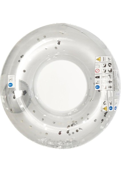 Gümüş Renkli Simli Dev Simit 109 cm - 554396-ALTIN (Lisinya)