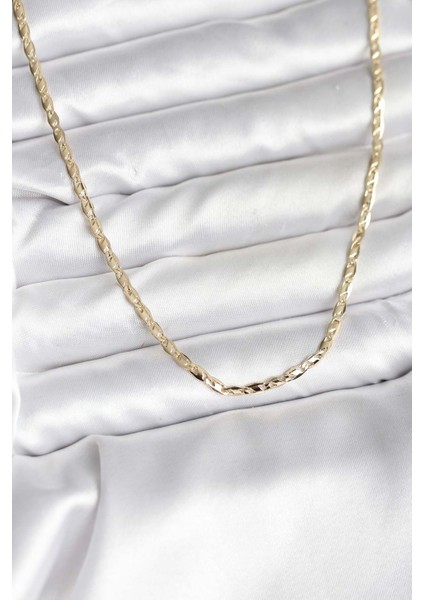 14K Gold Renk Kaplama Ezme Zincir Model cm Kadın Kolye - Lisinya