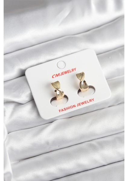 14K Gold Renk Kaplama cm Kadın Küpe - Lisinya