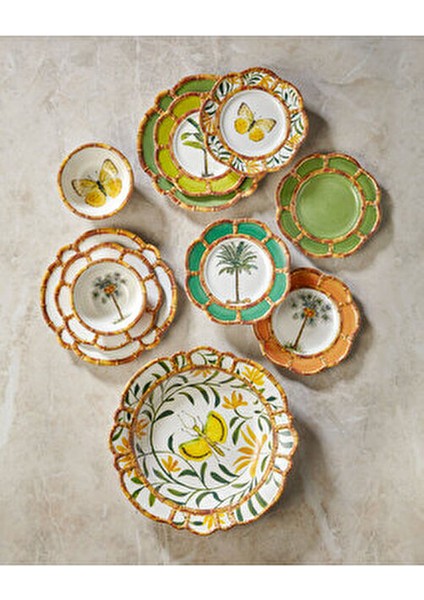 Bambu Melamin Kahvaltı Tabağı Turuncu 23 cm Şık Desenli 1 Adet fırsatları