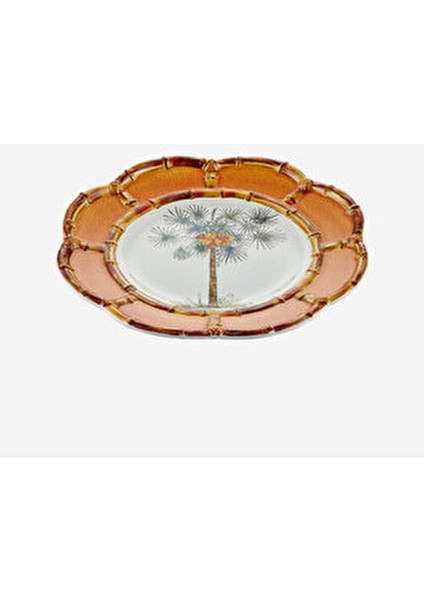 Bambu Melamin Kahvaltı Tabağı Turuncu 23 cm Şık Desenli 1 Adet indirimleri