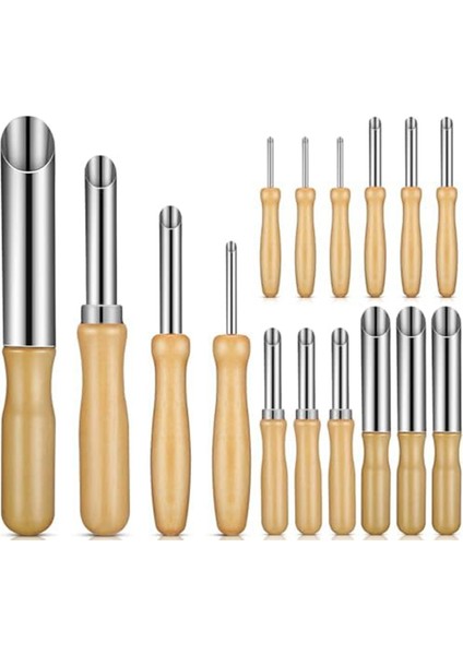 16 Parçalı Kil Delik Kesici Paslanmaz Çelik Yuvarlak Şekillendirme Kil Aletleri Seramik, Seramik, Delme Malzemeleri, Heykeltraşlık ve Delme Malzemeleri, 4 Boyut (Yurt Dışından)