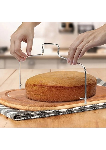 10 Adet Tel Ayarlanabilir Kek Kesici Paslanmaz Çelik Kek Düzleştirici Fondan Düzleştirici Katman Dilimleyici Pişirme Dekorasyon (Yurt Dışından) fırsatları