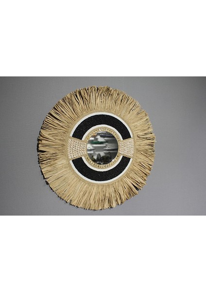 Hasırlı Duvar Aynası 3natural-2