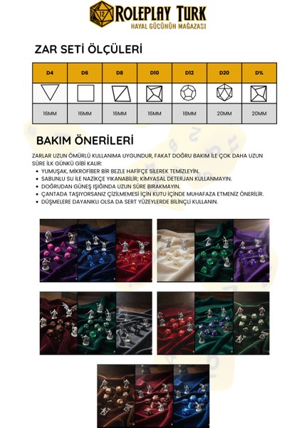 FRP DND Zar Seti Mistik Mor fiyatları