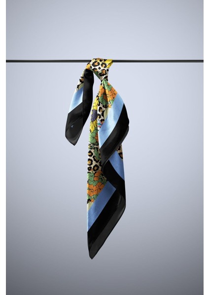 B96 Kadın Sarı Çiçek Desenli 50X50 Bandana modelleri